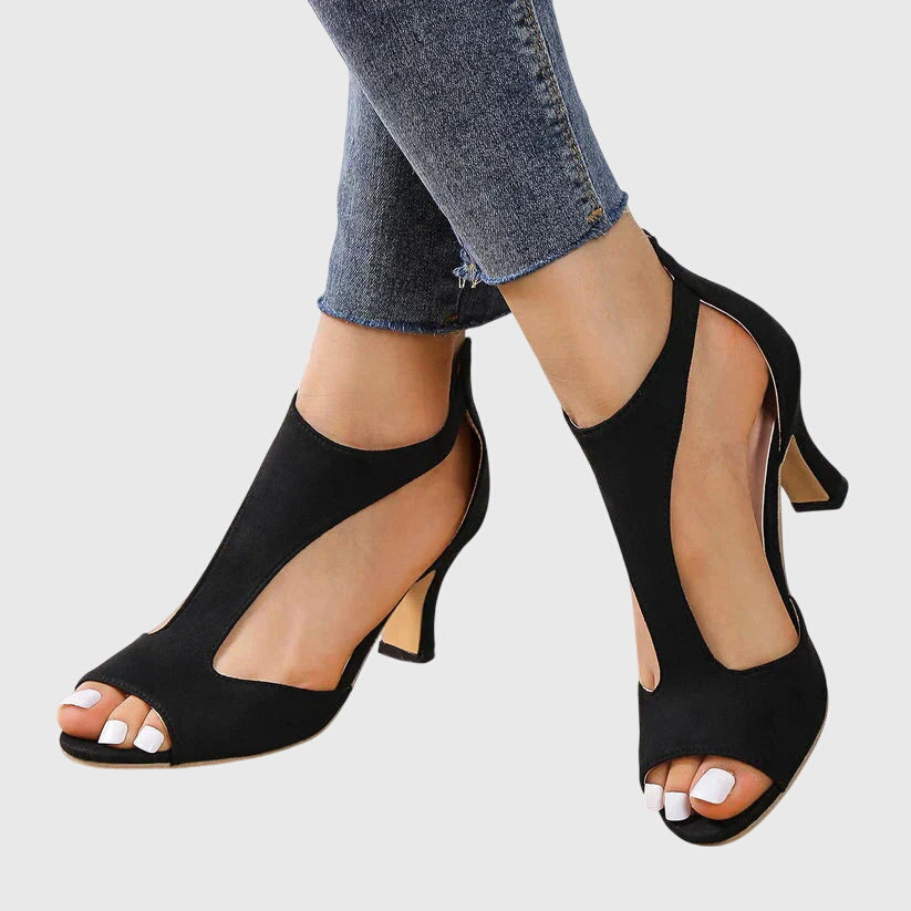 Comfortable Block Heel Shoes for Everyday Wear — Black