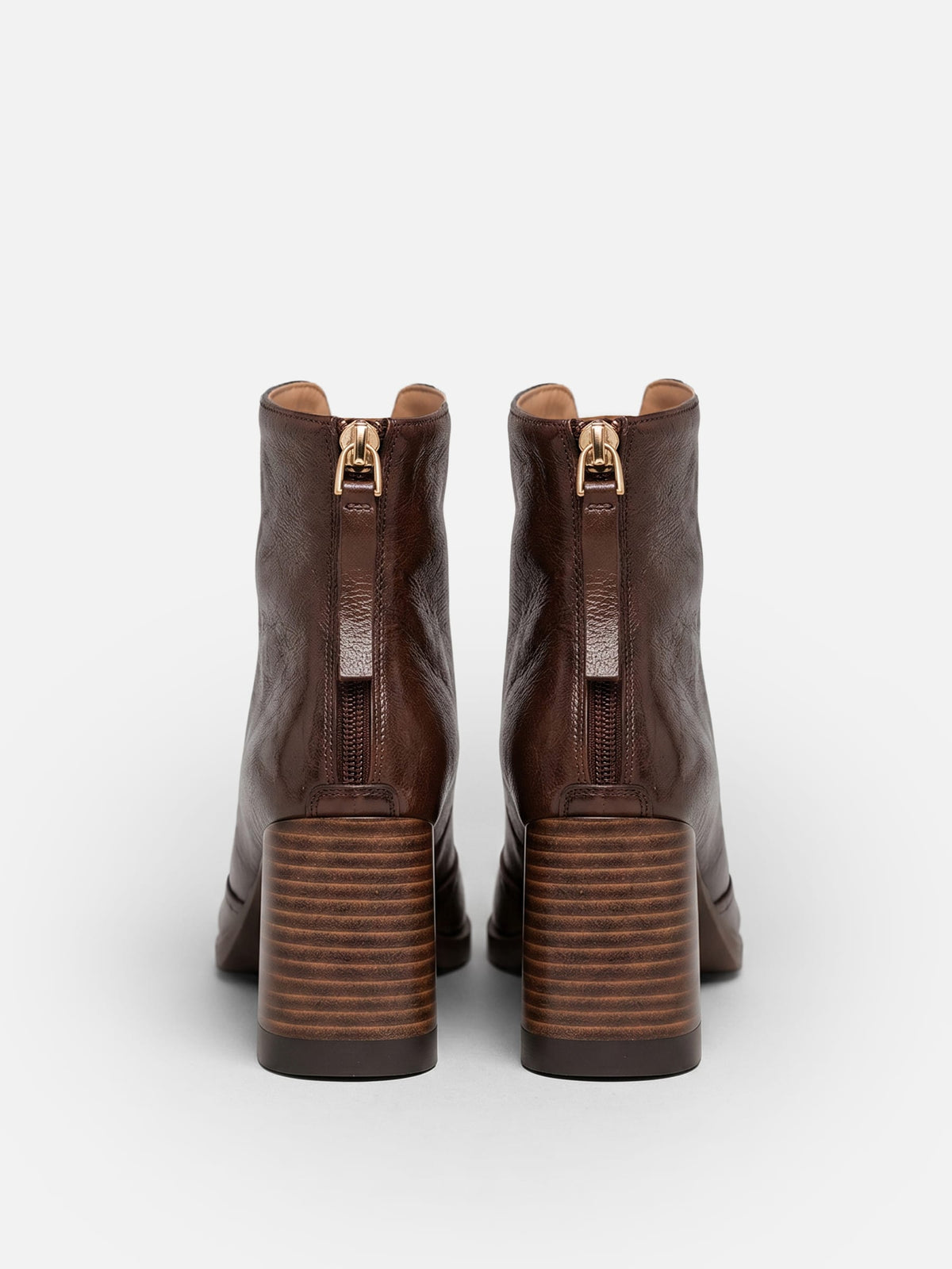 Women's Chunky Square Heel Zip Ankle Boots