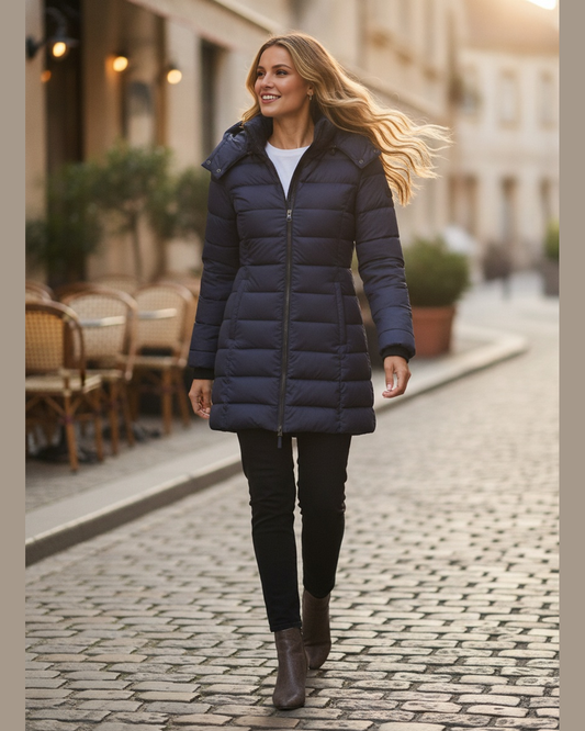 Women's Hooded Quilted Padded Puffer Jacket
