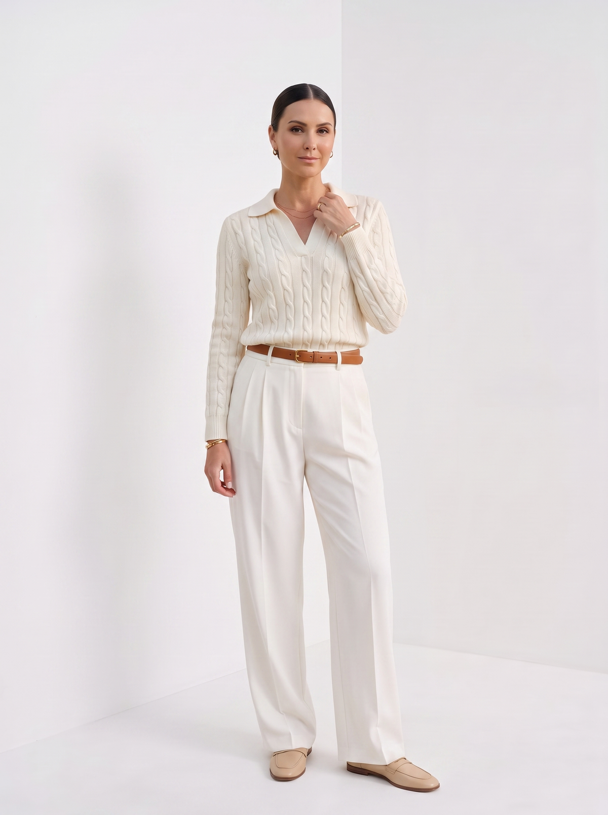 Women's Classic Cable Knit Jumper