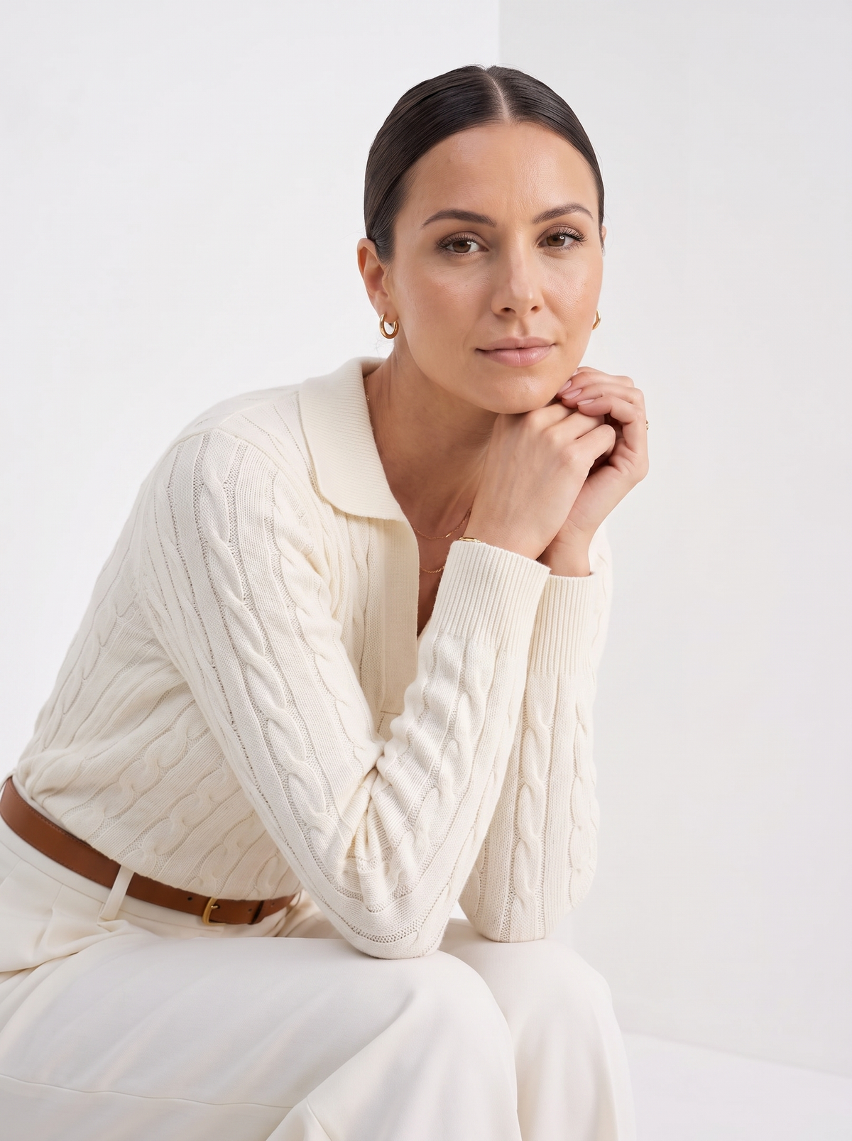 Women's Classic Cable Knit Jumper