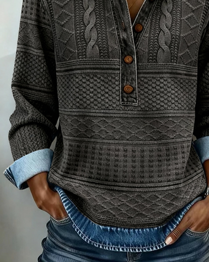 Women's Cable Knit Button Jumper