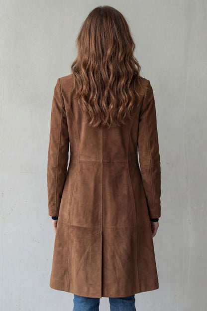 Women's Longline Tailored Notched Lapel Coat