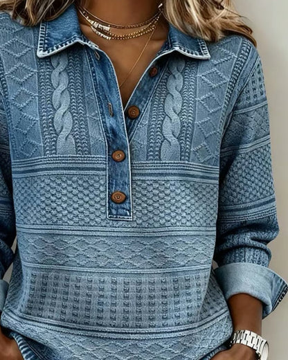 Women's Cable Knit Button Jumper