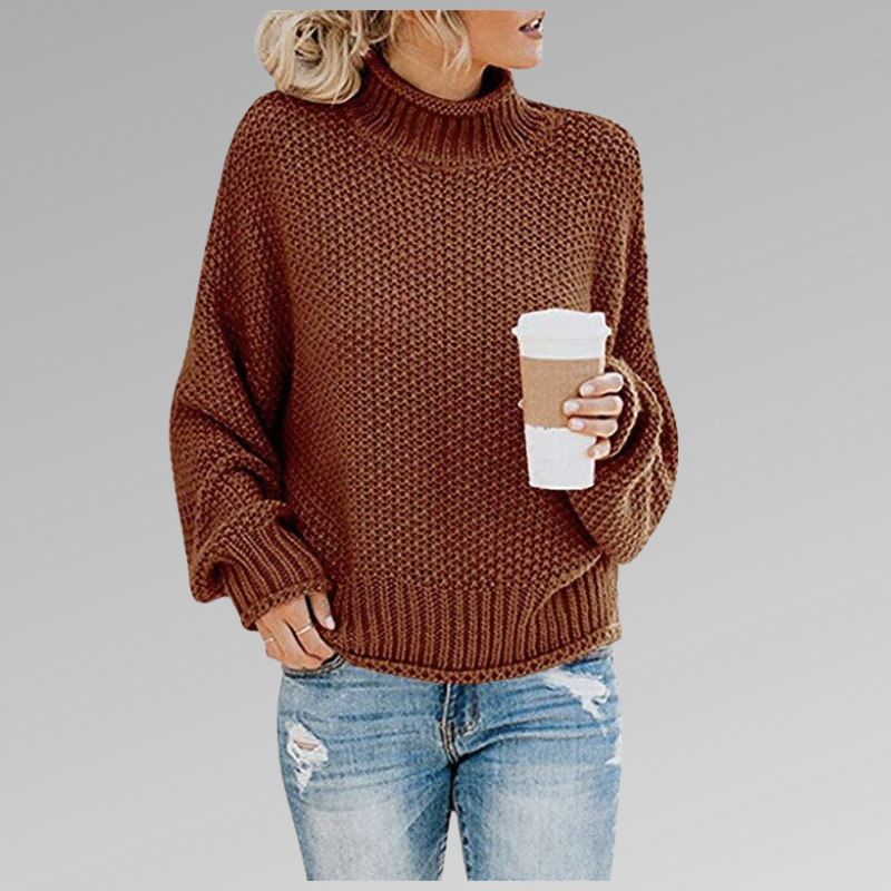 Soft Knitted Jumper – Comfortable Everyday Style — Brown