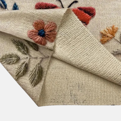 Comfortable Floral Knit Jumper with 3D Detail