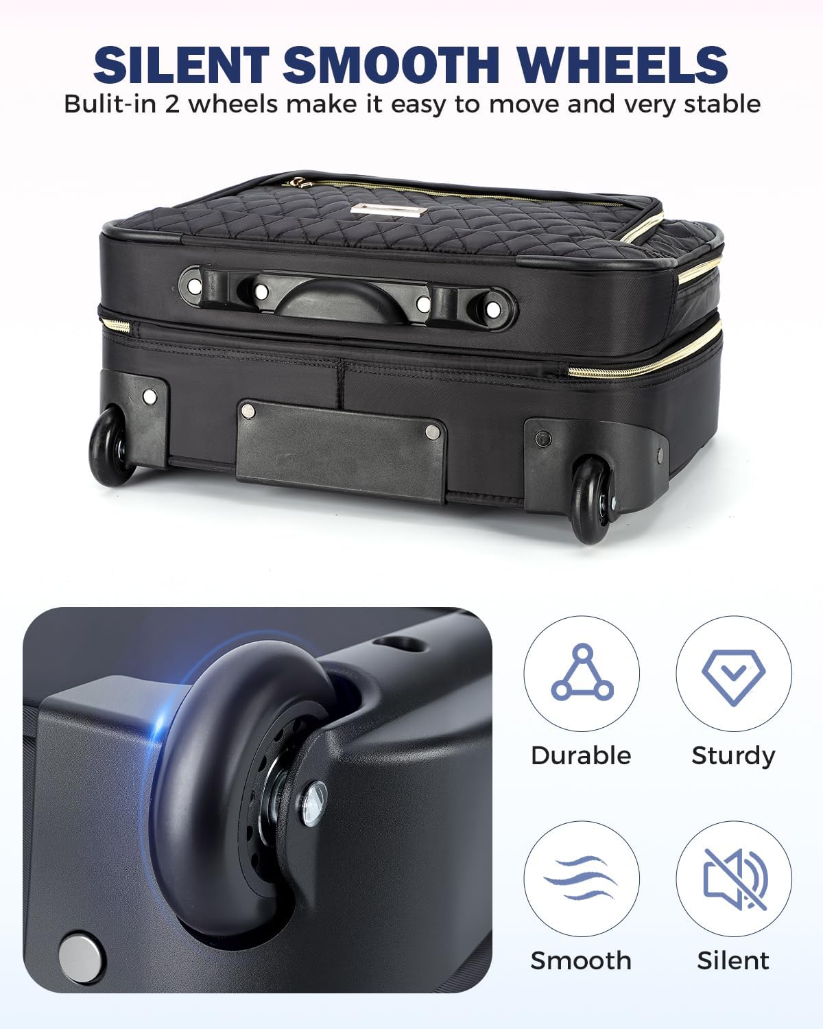 Organised Laptop Trolley Bag with Smooth Wheels
