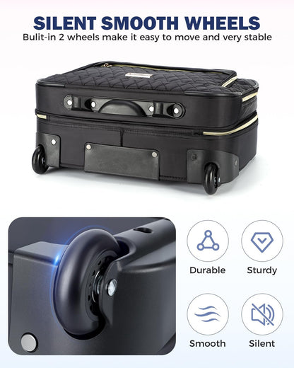 Organised Laptop Trolley Bag with Smooth Wheels