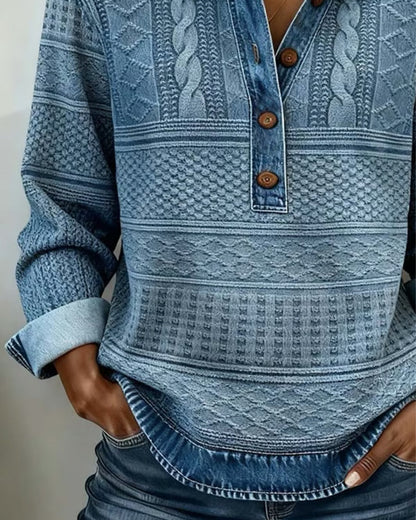 Women's Cable Knit Button Jumper