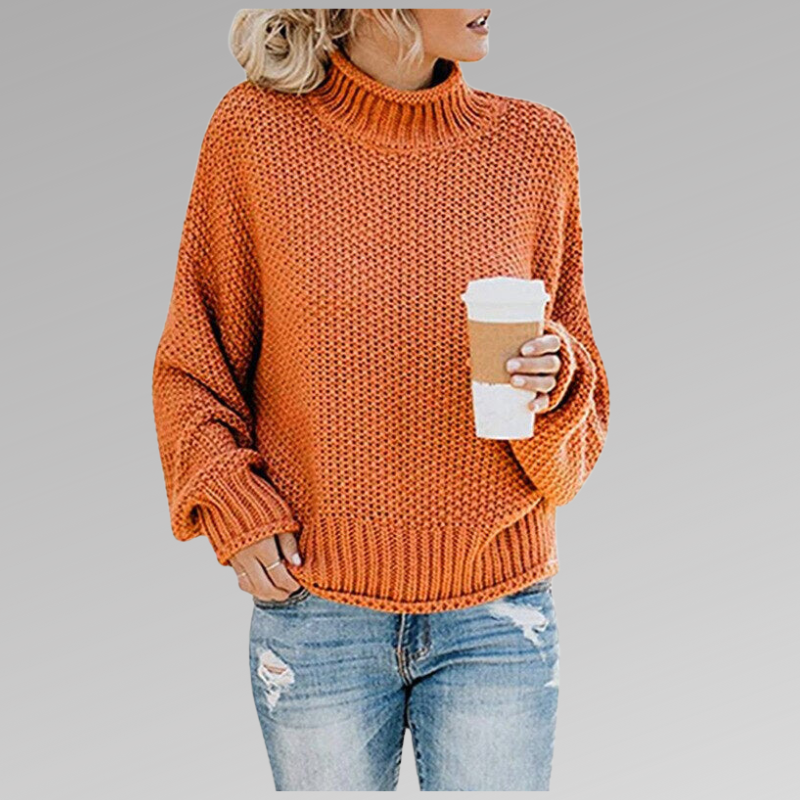 Soft Knitted Jumper – Comfortable Everyday Style — Orange