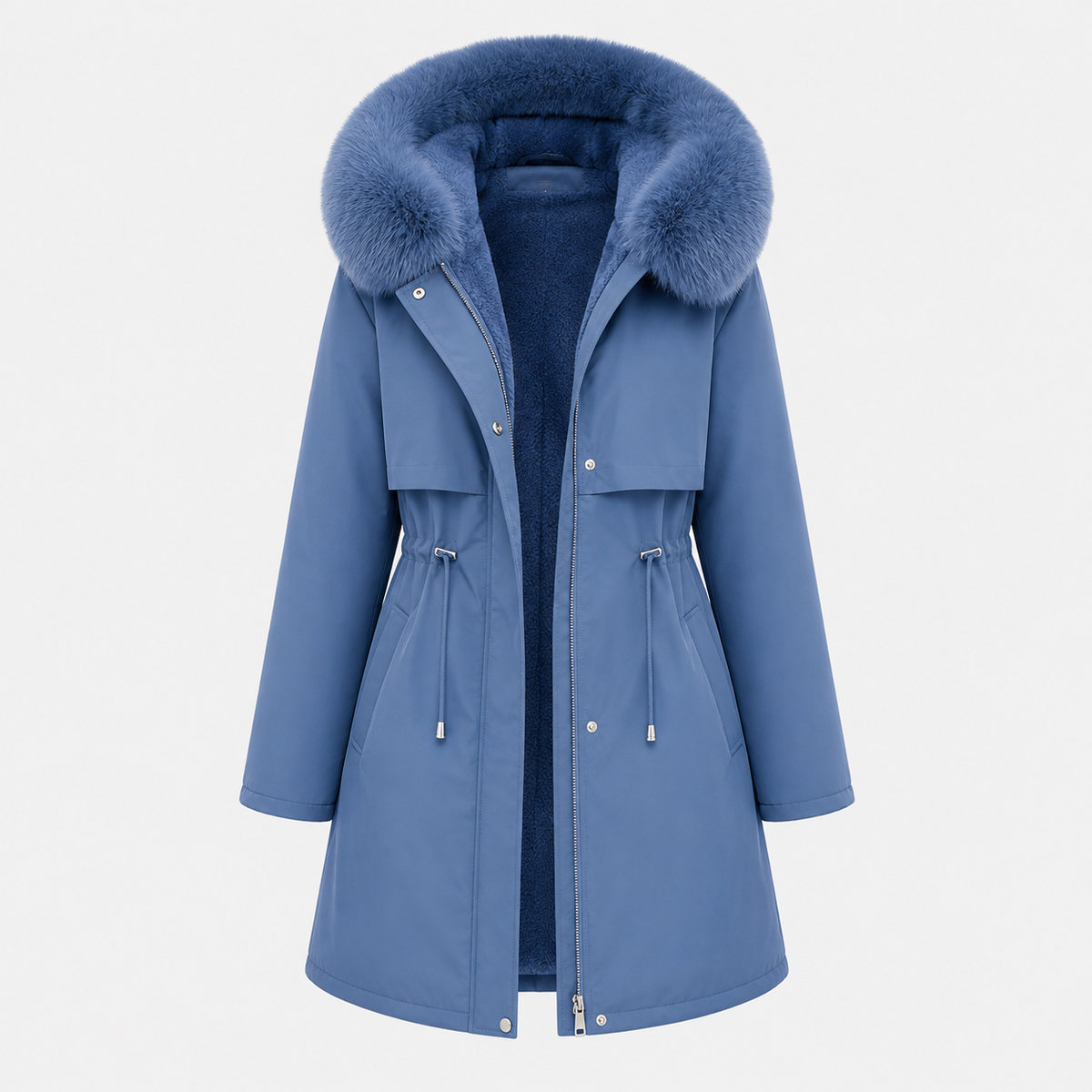 Women's Fur-Trim Hooded Winter Coat