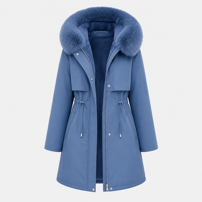 Women's Fur-Trim Hooded Winter Coat