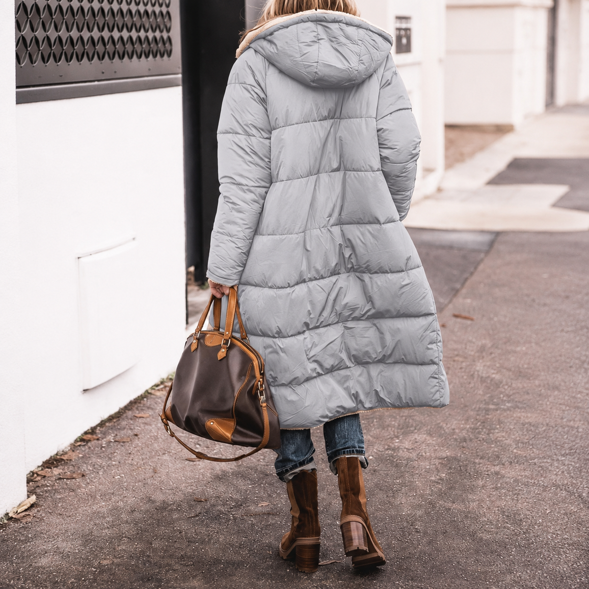 Women's Reversible Hooded Puffer Jacket