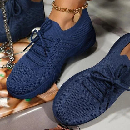 Lightweight Mesh Walking Trainers with Flexible Sole — Blue