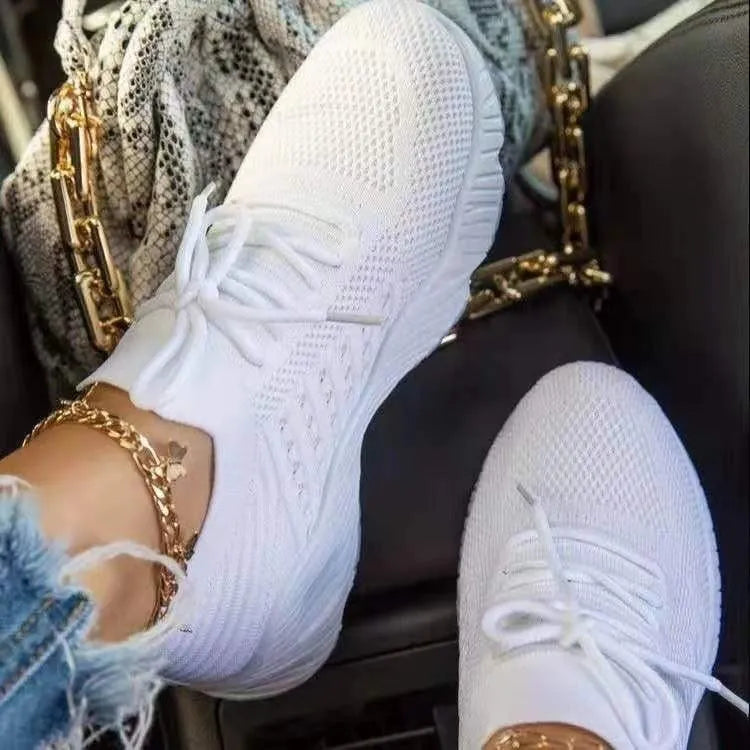 Women's Lightweight Mesh Walking Flexible Sole Trainers