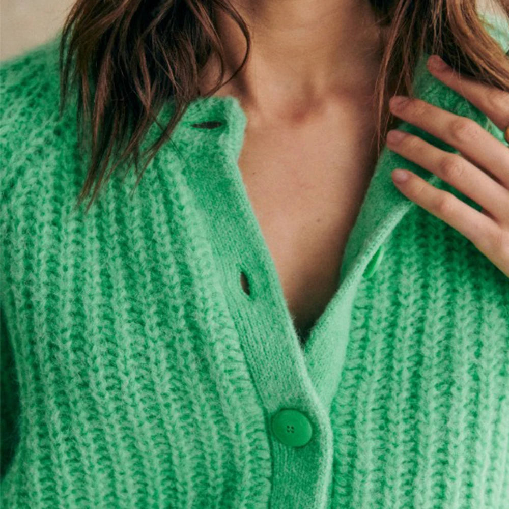 Women's Relaxed Knit Button Detail Cardigan