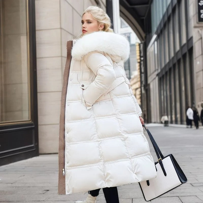 Warm Winter Parka Coat with Cosy Trimmed Hood
