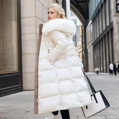 Warm Winter Parka Coat with Cosy Trimmed Hood