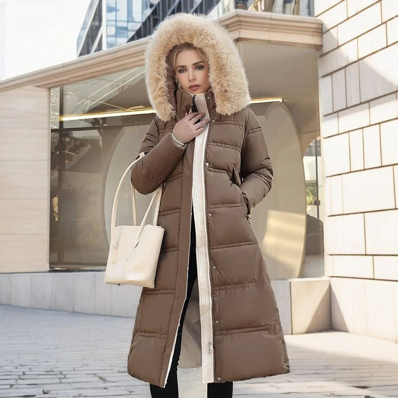 Warm Winter Parka Coat with Cosy Trimmed Hood