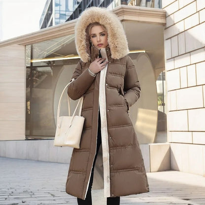 Warm Winter Parka Coat with Cosy Trimmed Hood