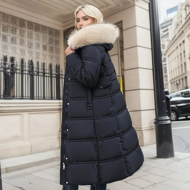 Warm Winter Parka Coat with Cosy Trimmed Hood