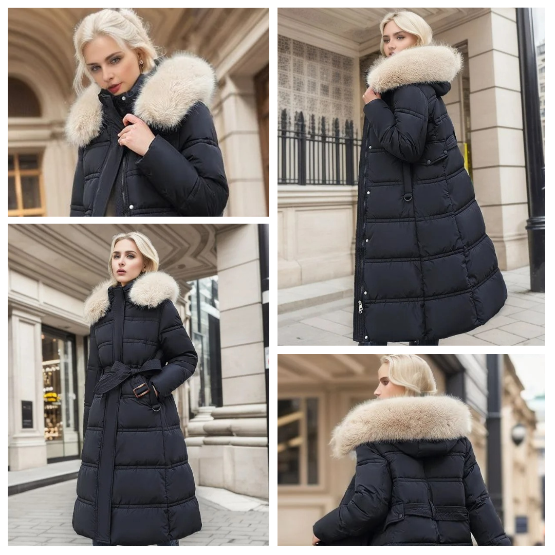 Warm Winter Parka Coat with Cosy Trimmed Hood
