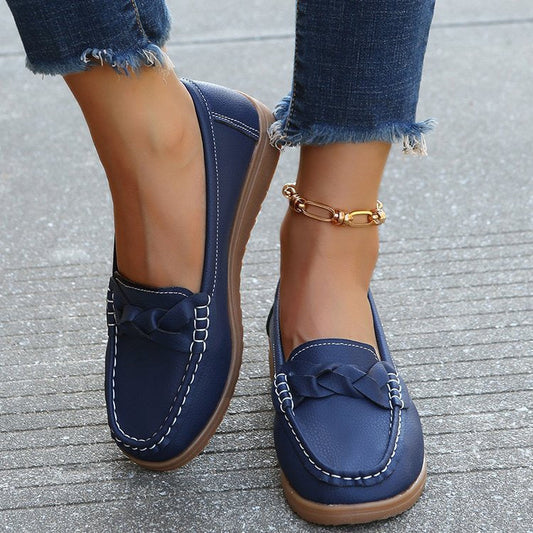 Soft Leather Slip-On Loafers for Everyday Comfort — Blue