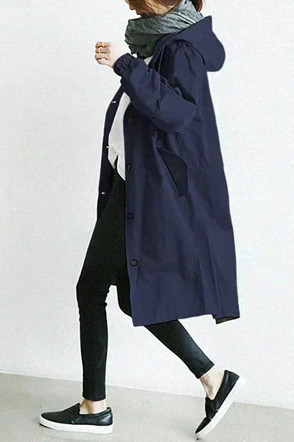 Waterproof Breathable Hooded Raincoat for Women