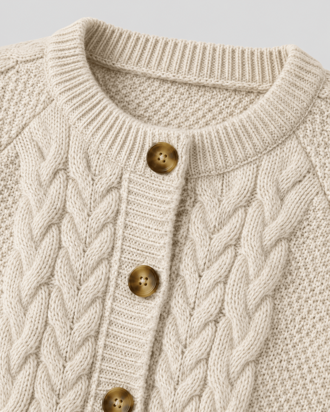 Women's Cable Knit Button Front Cardigan