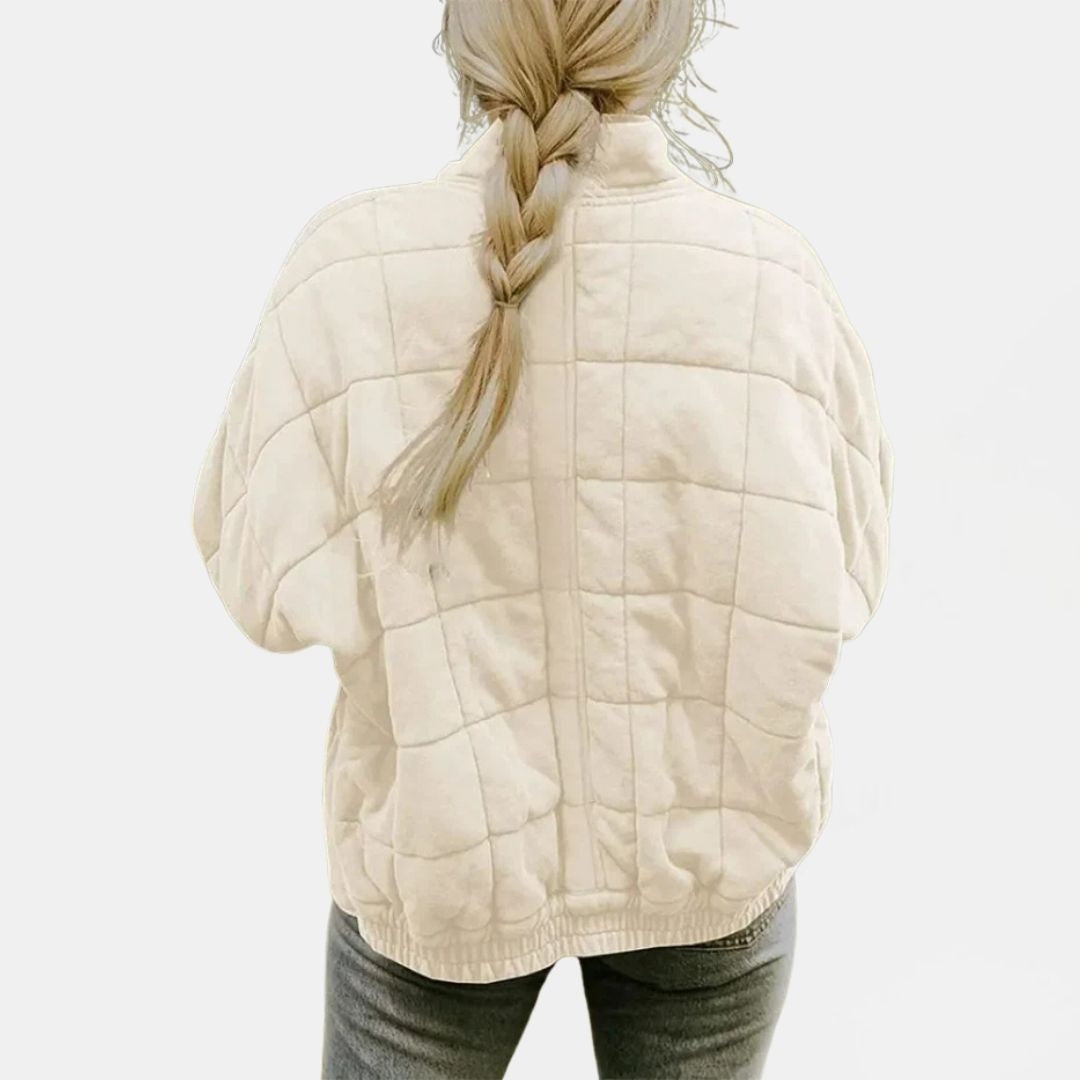Women's Oversized Quilted Zip-Front Puffer Jacket
