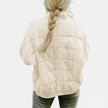 Women's Oversized Quilted Zip-Front Puffer Jacket