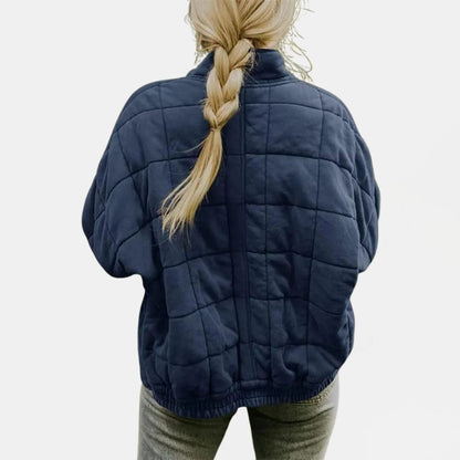 Women's Oversized Quilted Zip-Front Puffer Jacket