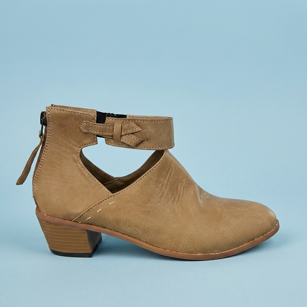 Women's Almond Toe Braided Strap Ankle Boots