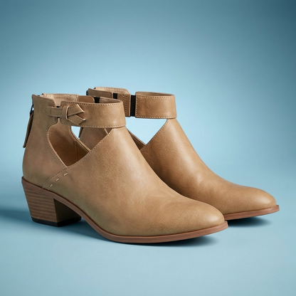 Women's Almond Toe Braided Strap Ankle Boots