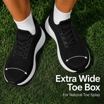 Knit Walking Shoes with Spacious Toe Box