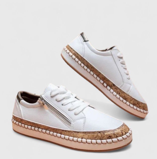 Cushioned Slip-On Walking Shoes — Pure White