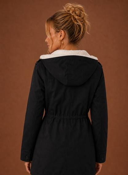 Hooded Fleece-Lined Parka Jacket - Long Winter Coat