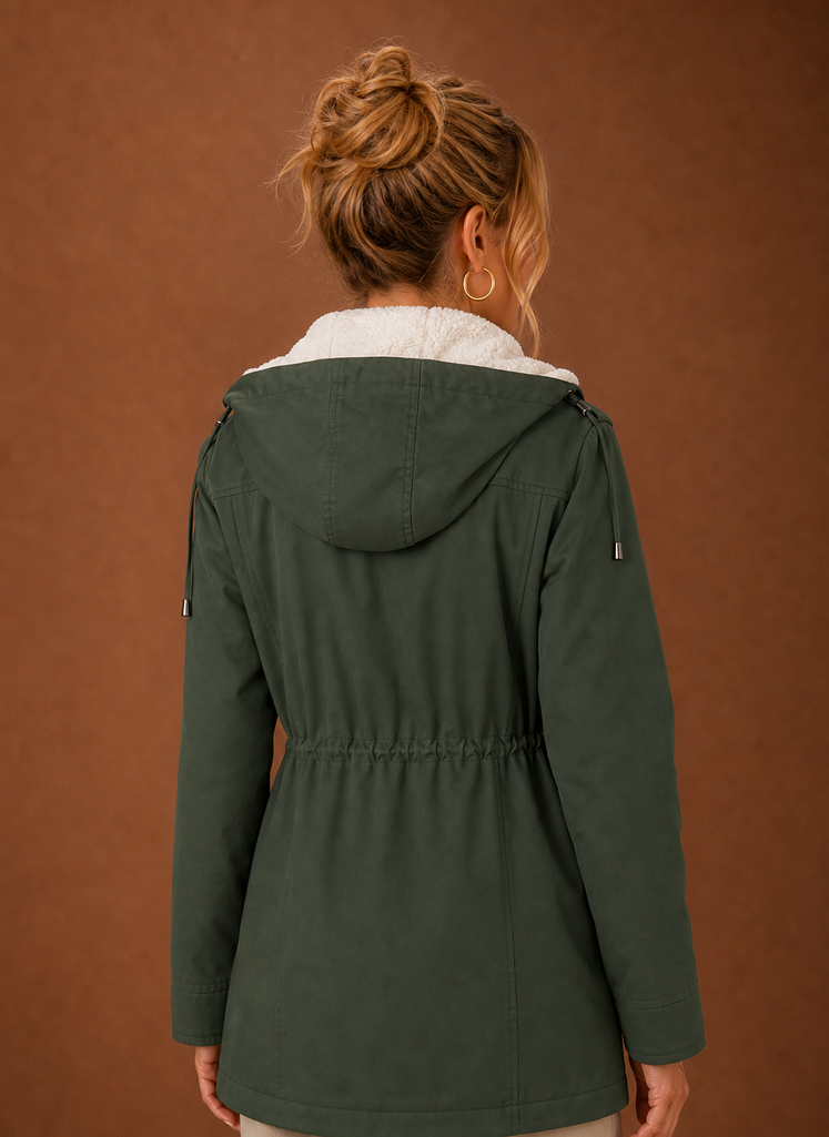 Hooded Fleece-Lined Parka Jacket - Long Winter Coat