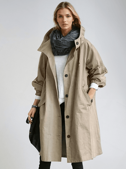 Classic Tailored Trench Coat for Effortless Everyday Style — Brown