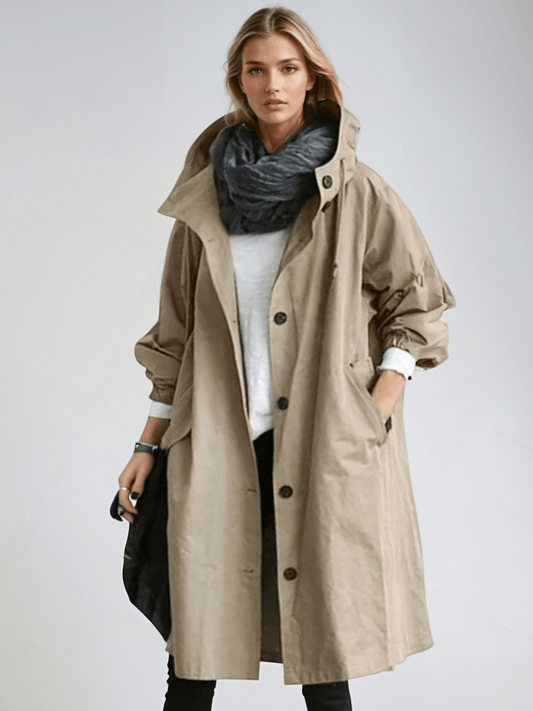 Classic Tailored Trench Coat for Effortless Everyday Style — Brown