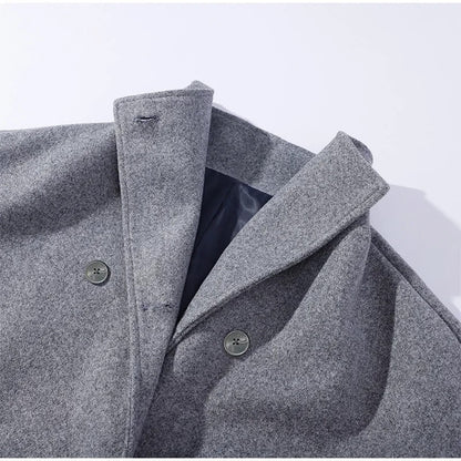 Women's Double-Breasted High Neck Tailored Short Coat