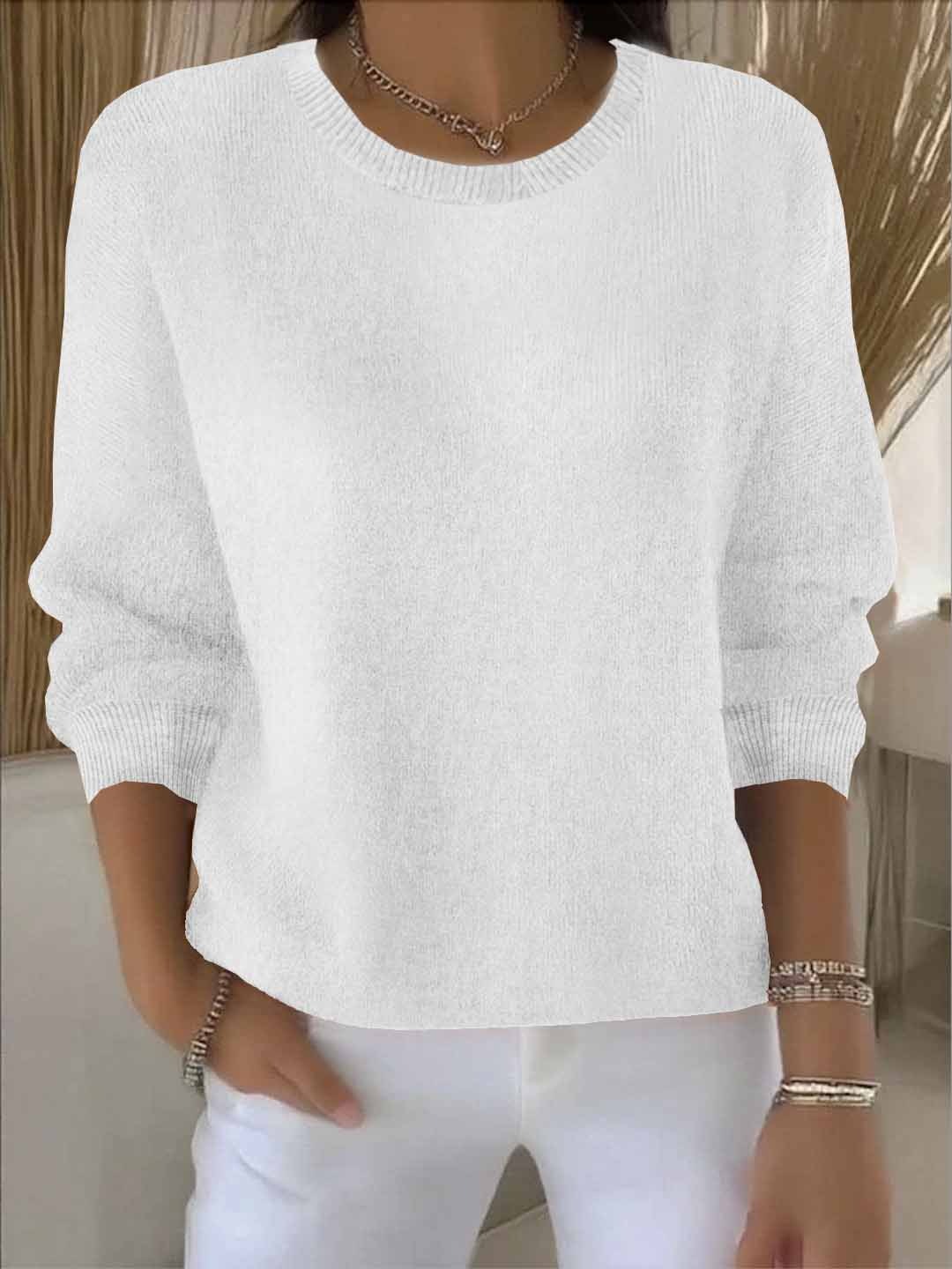 Women's Oversized Knit Round Neck Jumper