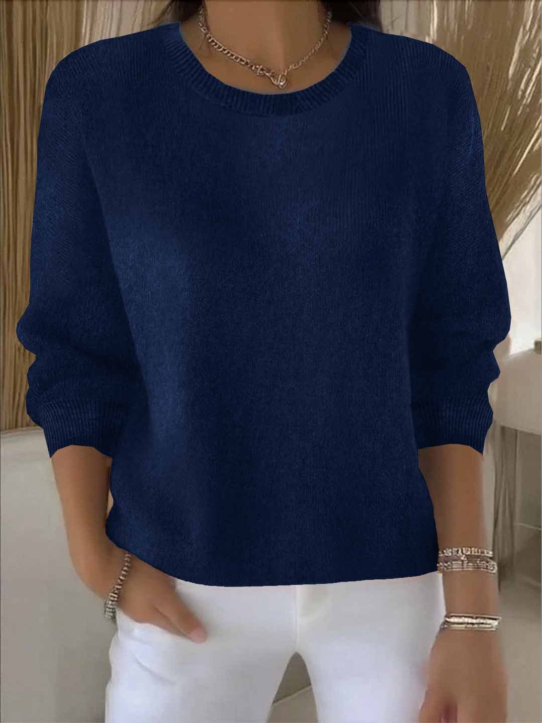 Women's Oversized Knit Round Neck Jumper