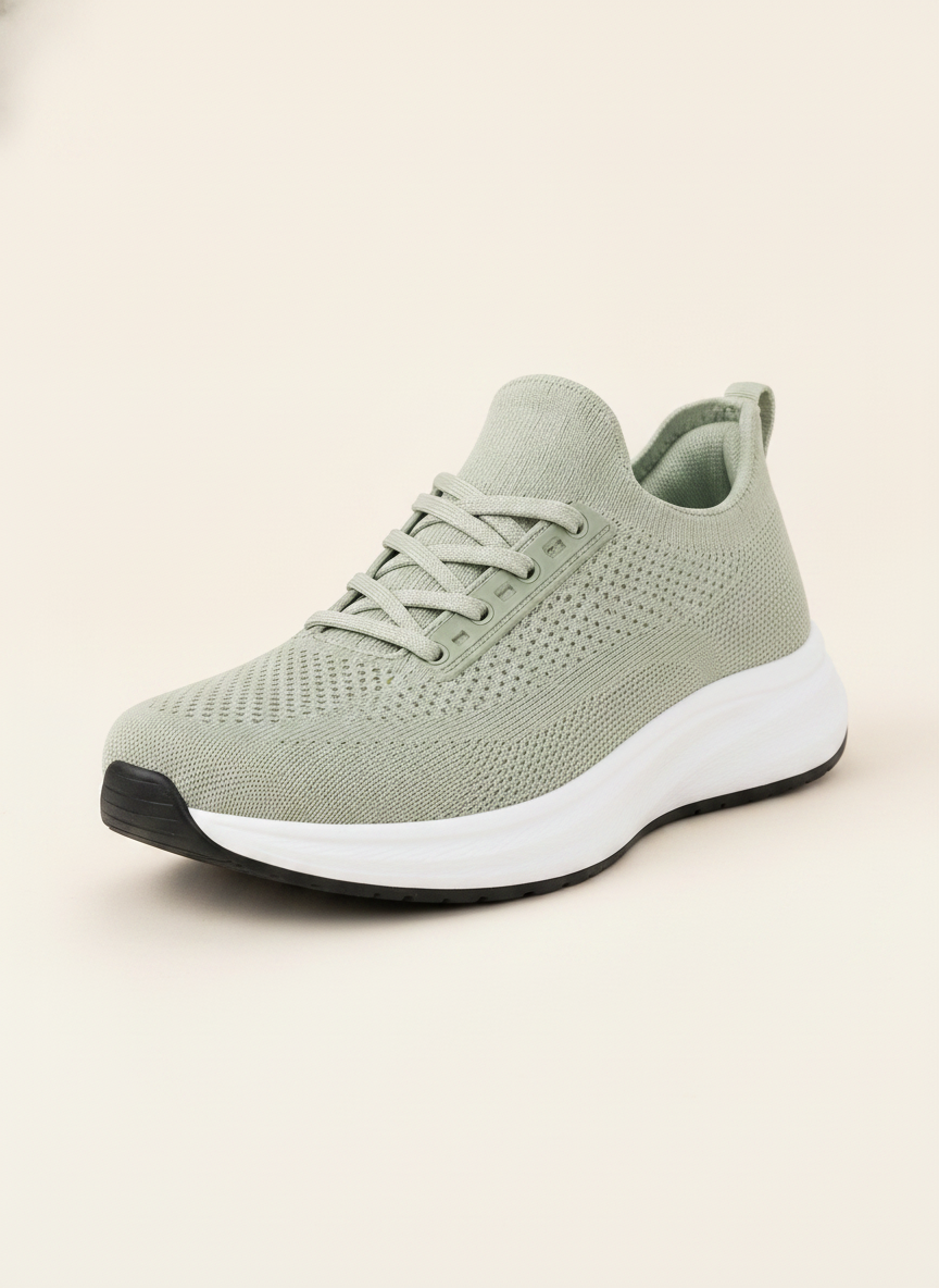 Knit Walking Shoes with Spacious Toe Box