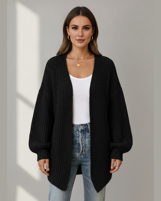 Open Front Knit Cardigan – Soft Casual Layering Jumper