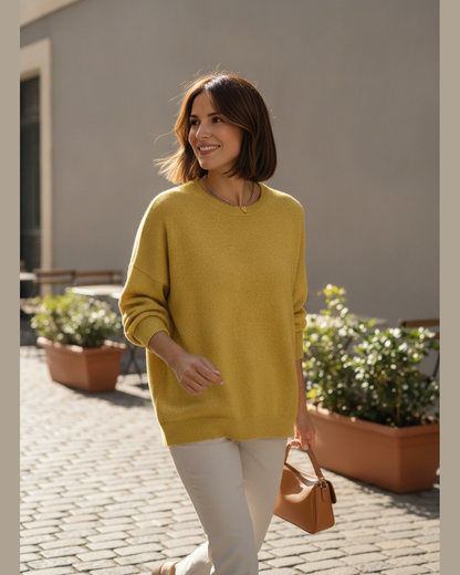 Oversized Knit Round Neck Jumper for Everyday Comfort