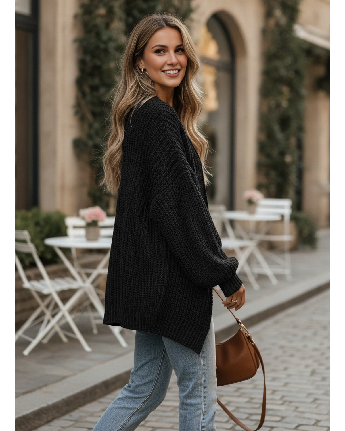 Open Front Knit Cardigan – Soft Casual Layering Jumper