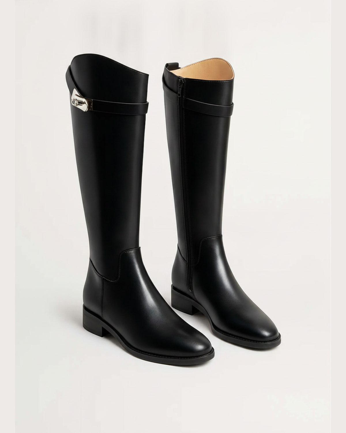 Women's Buckle Knee-High Boots