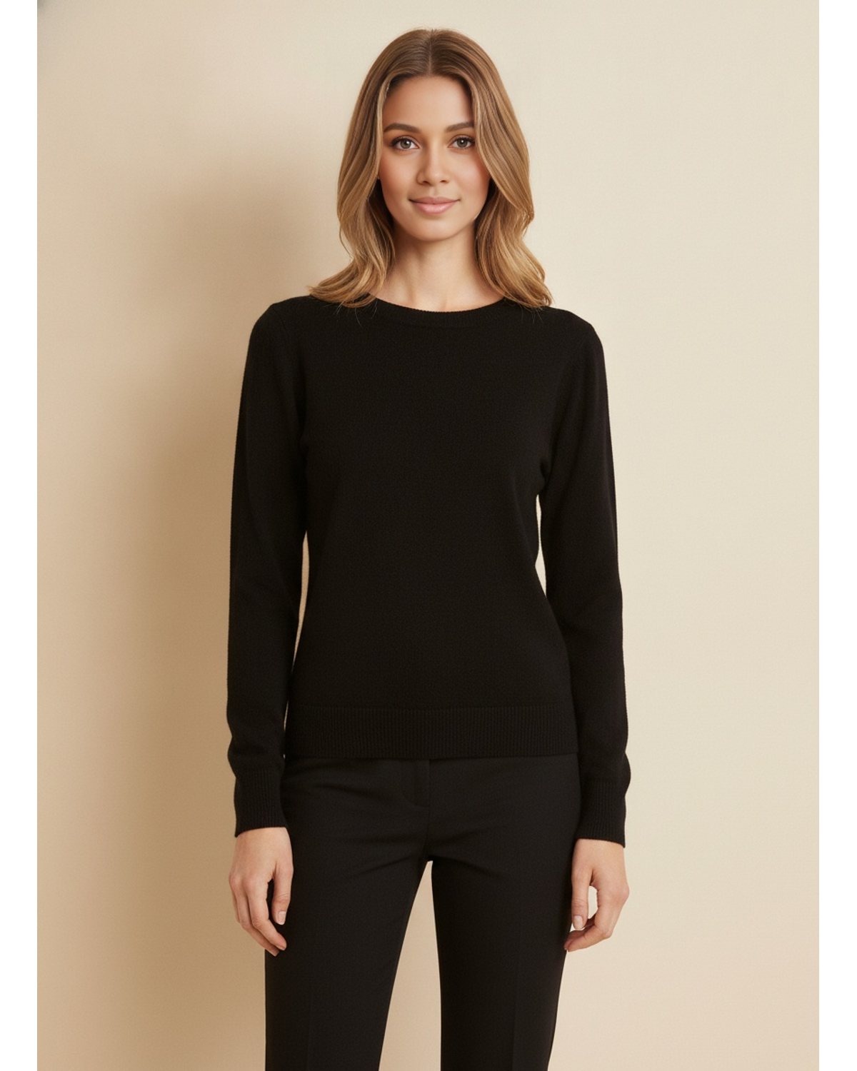 Women's Knit Round Neck Pullover Jumper