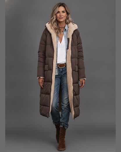 Women's Reversible Hooded Puffer Jacket